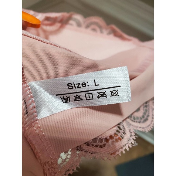 SHEIN Pink Cotton Comfortable Front Lace Shaping Seamless Bra Size Large (34C) - Picture 7 of 9